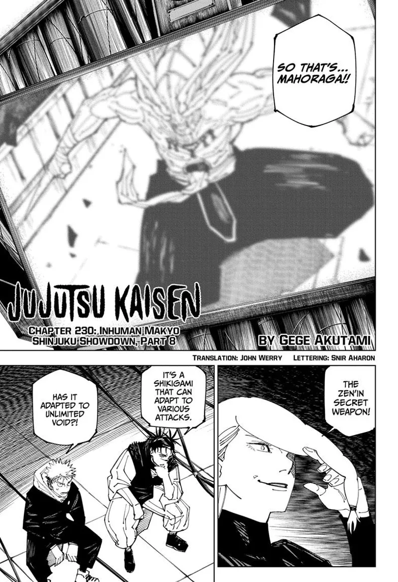 Jujutsu Kaisen chapter 230